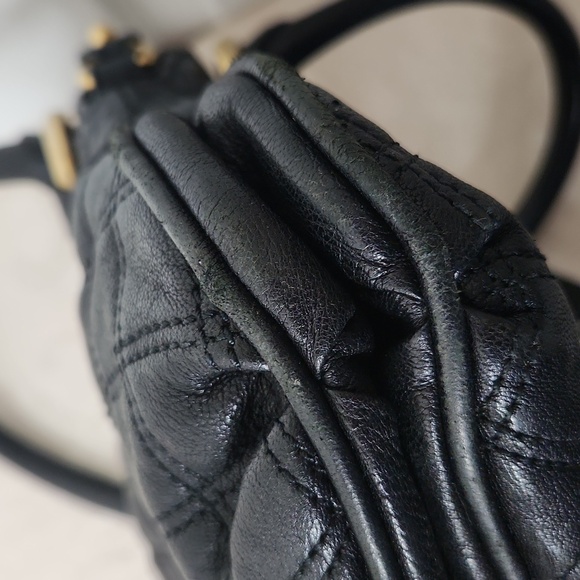 Marc Jacobs quilted leather small Cecilia bag purse black gold chain hardware - Picture 10 of 16